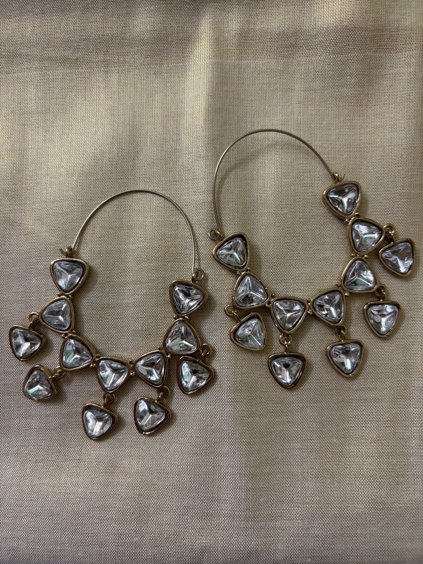 Traya Crystal Hoops