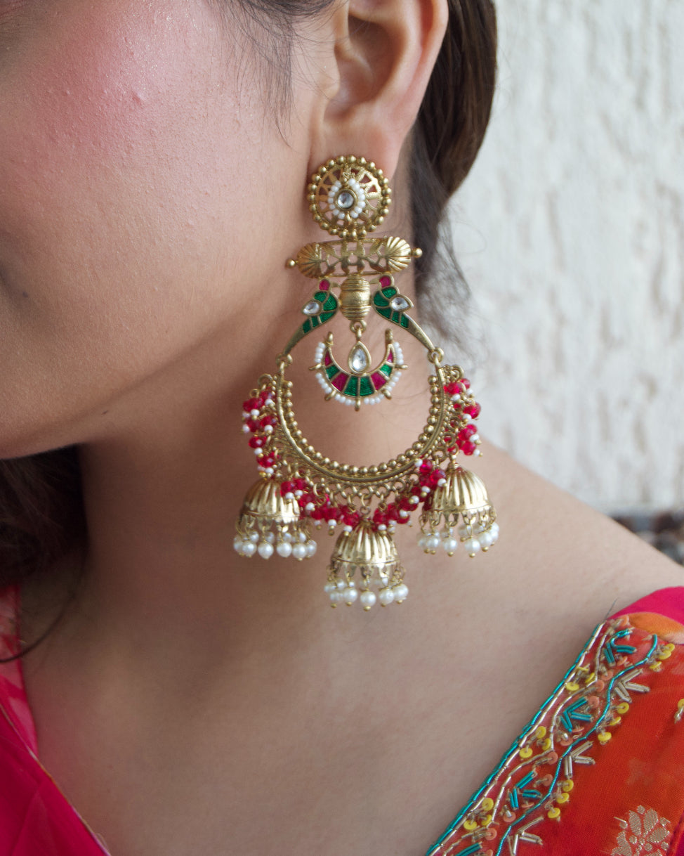 Gulnaar Chandbali Earrings