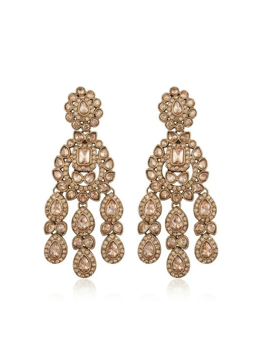 Zara Champagne Statement Earrings